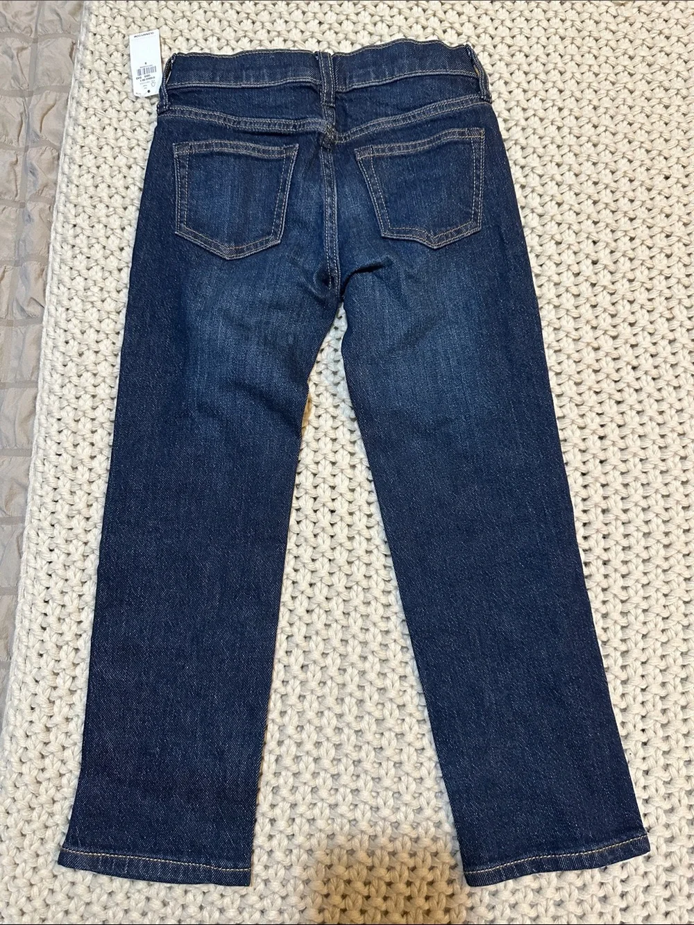 NWT Old Navy Boys Dark Blue Slim Fit Jeans w/ Distressed Knees, Slim Fit, Size 5